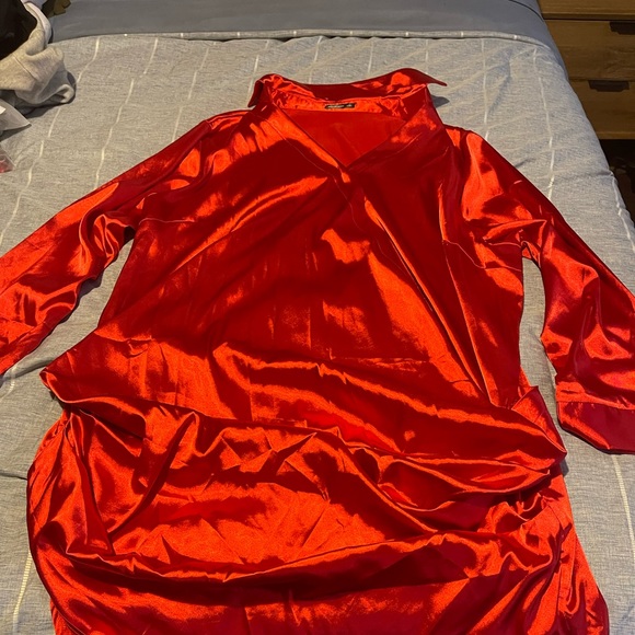Dress from SHEIN brand new never worn. Red, silky material - Picture 1 of 1